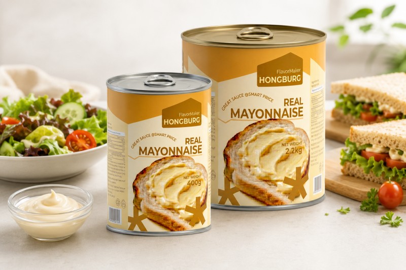 Mayonesa auténtica enlatada