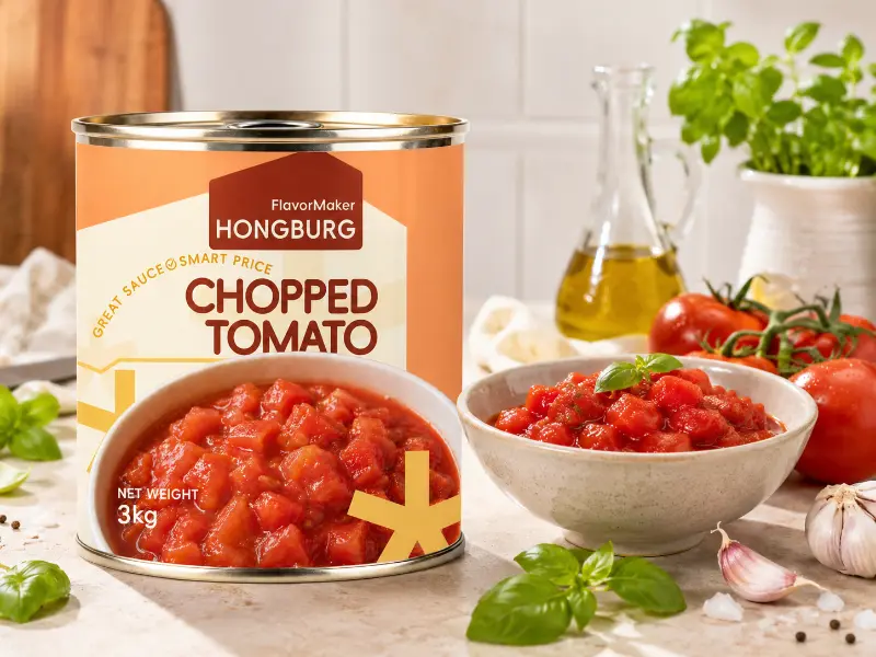 Tomates picados enlatados clásicos