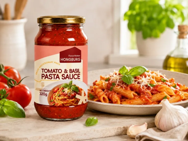 Salsa clásica de tomate marinara para pasta para platos de pasta