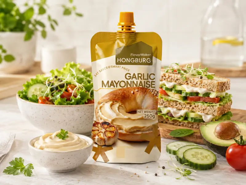 Mayonesa vegana cremosa a base de plantas