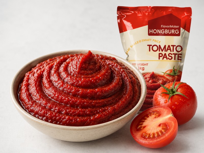 Pasta de tomate rojo intenso con alto contenido de Brix