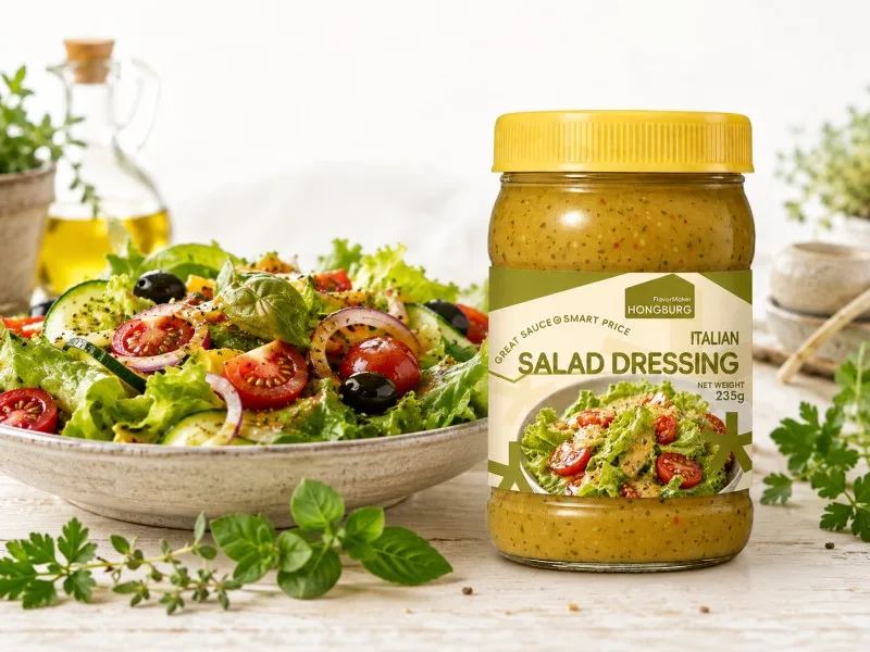 Aderezo para ensalada de hierbas italianas de rico sabor
