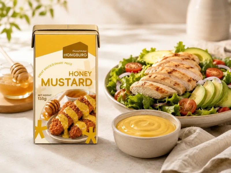 Salsa De Mostaza Y Miel Dulce Y Sedosa