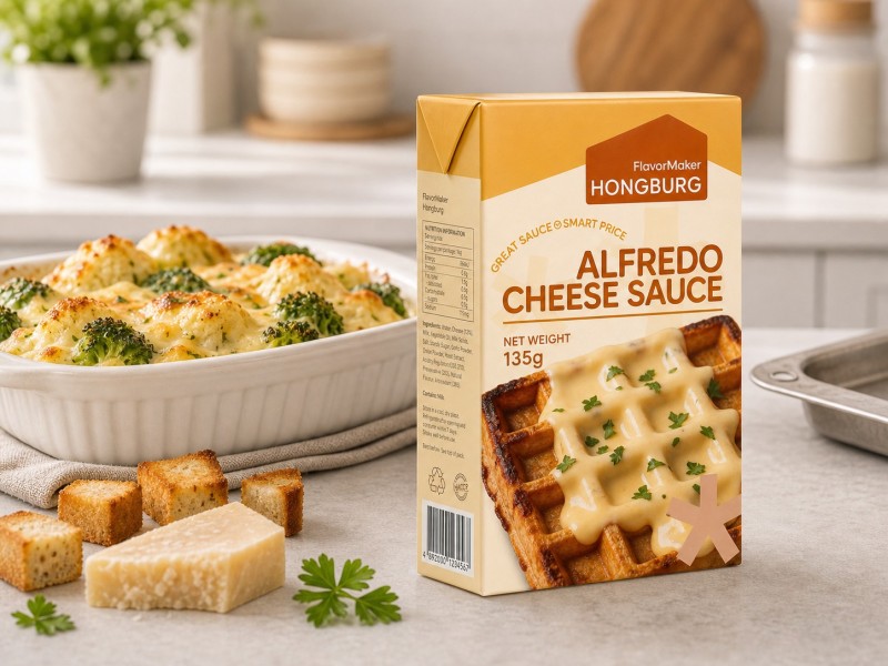 Salsa espesa de queso Alfredo para cocinar y hornear