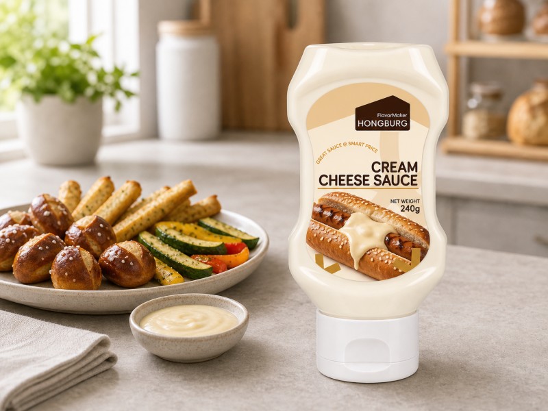 Salsa espesa de queso crema para hornear y mojar
