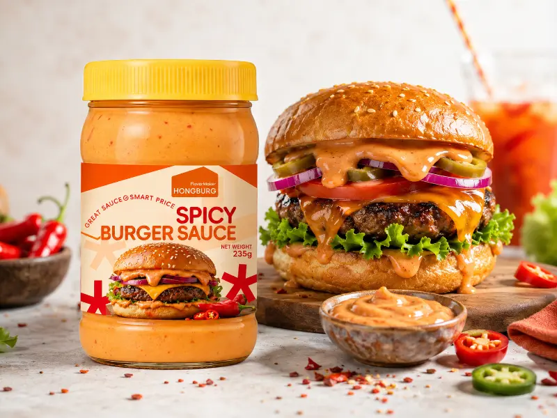 Salsa de hamburguesa picante, espesa y sabrosa