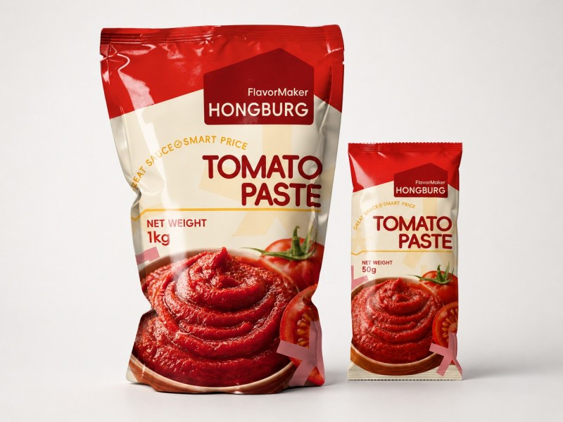 Pasta de tomate en bolsa